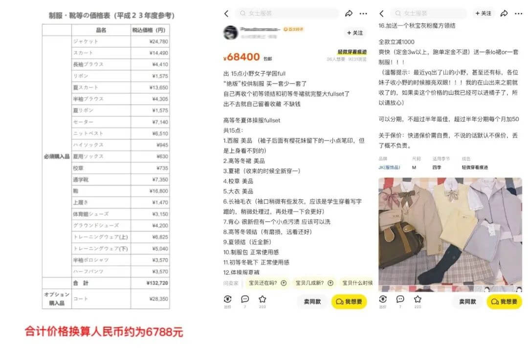 6万买来二手校服-黑板洞察
